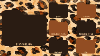 Preview of Animal Print Cheetah Watercolor Desktop Wallpaper and Computer Screensaver