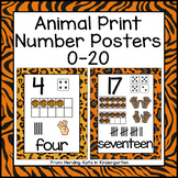 Animal Print Classroom Decor Number Posters