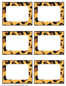 Animal Print EDITABLE Name Tags and Labels by NOLA creations | TpT