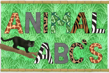 Preview of Bulletin Board Animal Print Letters and Numbers