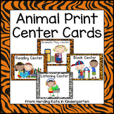 Animal Print Pocket Chart Center Cards