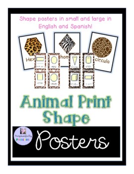 Preview of Animal Print Shape Signs