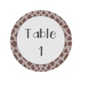 Animal Print Table Numbers