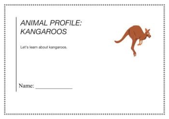 Preview of Animal Profile: Kangaroos
