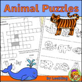 Animal Puzzle Activities – Animal Crossword, Animal Word S