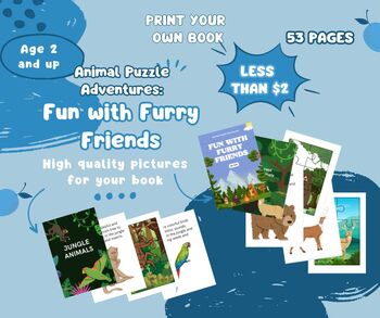 Preview of Animal Puzzle Adventures: Fun with Furry Friends (for Children Aged 2 and Up)