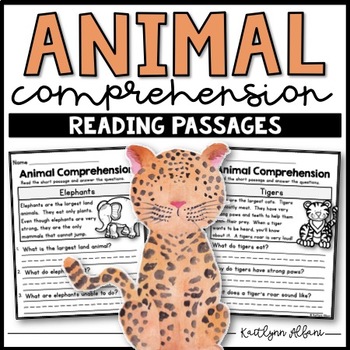 Preview of Animal Reading Comprehension Passages