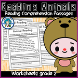 Animal Reading Comprehension Passages and Questions - 2nd Grade