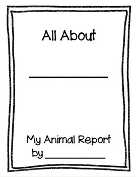 Animal Report by Reading Teacher's Backpack | Teachers Pay Teachers