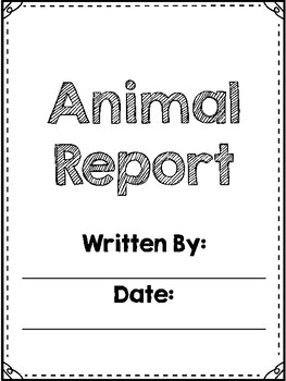 Preview of Animal Report