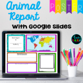 Animal Report Digital Poster in Google Slides Distance Learning
