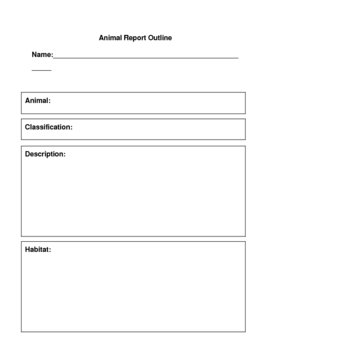 Preview of Animal Report Graphic Organizer and Rubric