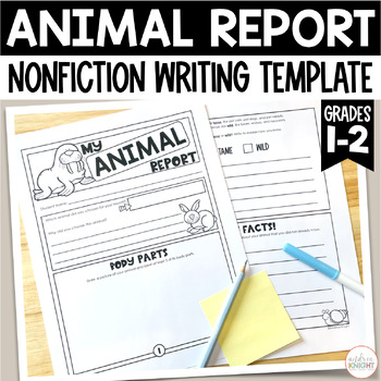 Preview of Animal Report - Nonfiction Research Guide and Writing Templates for Grades 1-2