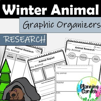 Preview of Animal Report Research - Graphic Organizers {Winter Animals}