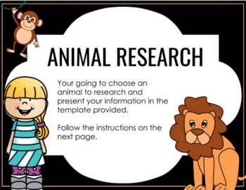 Preview of Animal Report Research Template
