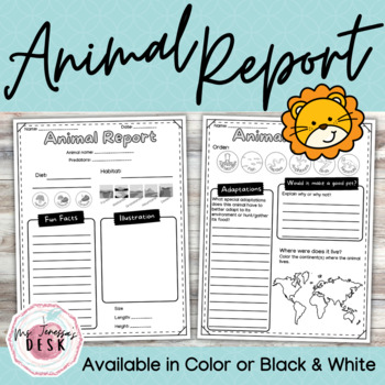 Animal Report Template | Adaptations, Classifications, Habitat, Opinion ...