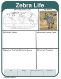 Animal Report Template:   Adaptations, Geography, Predator