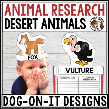 Preview of Desert Animals Research Report Template Project and Crowns
