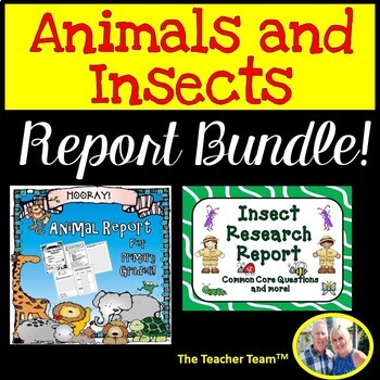 Preview of Animals and Insects | Research Report Bundle