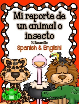 Preview of Animal Report in Spanish & English