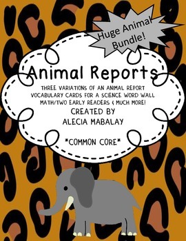 Preview of Animal Reports (Animal Bundle)