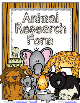 Preview of Animal Reports - Research Template & Writing Papers-UPDATED
