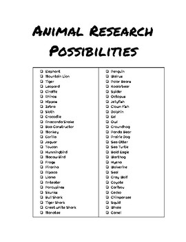 Preview of Animal Research