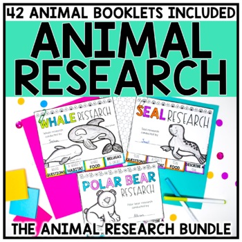 Preview of 2nd Grade Animal Research Projects | Animal Reports and Templates | Bundle