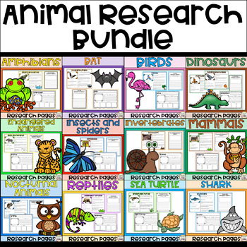 Preview of Animal Research Bundle: Informational Reading and Writing Pages