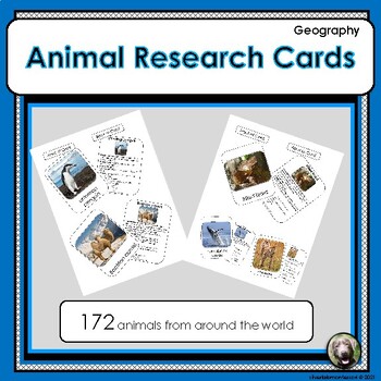 Preview of Animal Research Cards