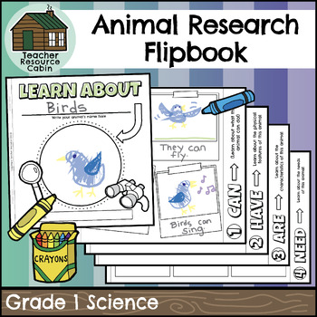 Preview of Animal Research Final Project - Living Things (Grade 1 Science)
