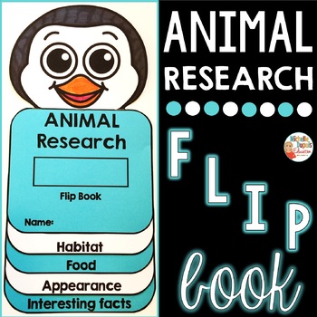Preview of Animal Research Project Template | Animal Report Flip Book Informational Writing