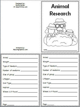 Animal Research Foldable Booklet with Task Cards by Desertnites | TPT