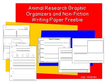 Preview of Animal Research Graphic Organizers and Writing Paper Freebie