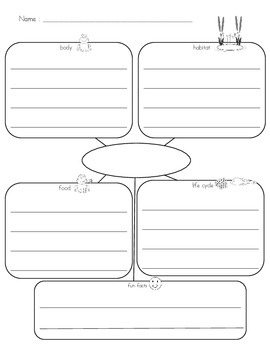 Animal Research Graphic Organizers and Writing Paper Freebie by Judith ...