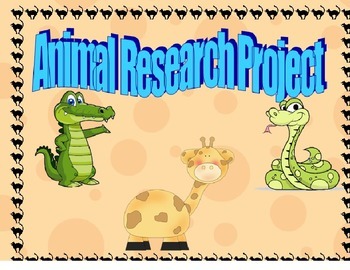 Preview of Animal Research Project Graphic Organizer Template