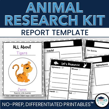 Preview of Animal Research Non-Fiction Report Kit: No-Prep Printable Activity