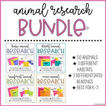 Preview of Animal Research MEGA BUNDLE PACK