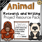 Animal Research Pack {Library Lesson Plan, Writing Process
