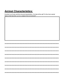 Preview of Animal Research Pages for Poster, Book, or Report