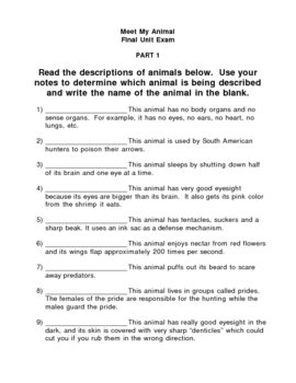 animal research paper questions