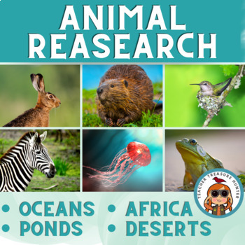 Preview of Animal Research Pages Bundle 98 Arctic, Ocean, Desert, Africa animal info pages