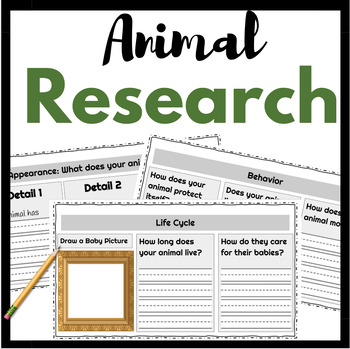 Preview of Animal Research Presentation Printable Packet | Project Based Learning Zoo