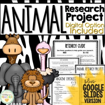 Animal Research Project for Upper Grades | Distance Learning Compatible
