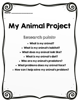 Preview of Animal Research Project