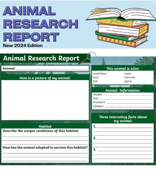 Preview of Animal Research Project | Animal Research Report for 3rd-5th Grade