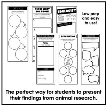 Animal Research Project Bundle | Sources & Foldable | 2nd, 3rd, 4th