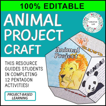 Preview of Animal Research Project Craft - 100% Editable