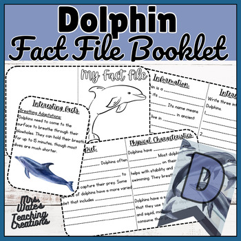 Preview of Animal Research Project | Ocean Animals | Dolphin Fact Sheet | Coloring Sheet