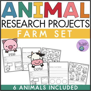 Preview of Animal Research Project Farm Set | Informational Writing | Animal Facts